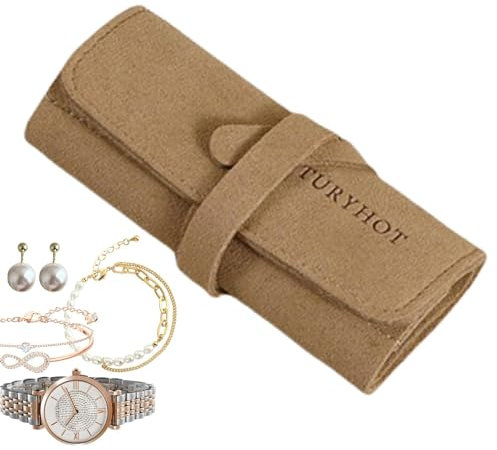 Reise-Schmuckrolle, Schmuckrolle für Frauen | Tragbarer Schmuck-Organizer mit großem Fassungsvermögen, Reiserolle - Halsketten, Ringe, Ohrringe, Armbänder, platzsparender Behälter für Verabredungen, A