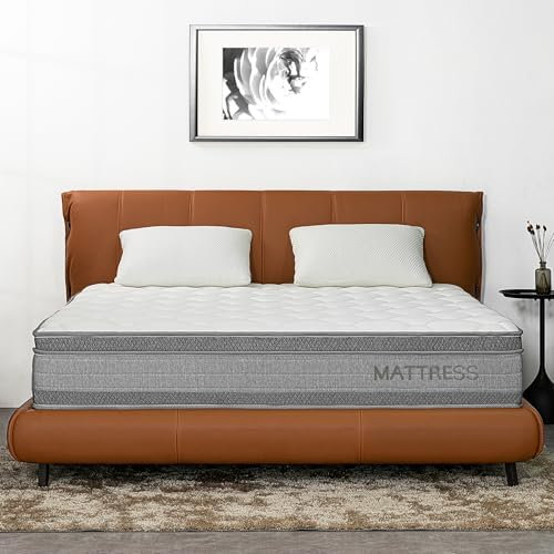 Molblly Matelas 140x190x30 cm Matelas à Ressorts ensachés et à mémoire de Forme, fermeté Moyenne et durabilité, Soutien Parfait, Respirant (140x190x30)
