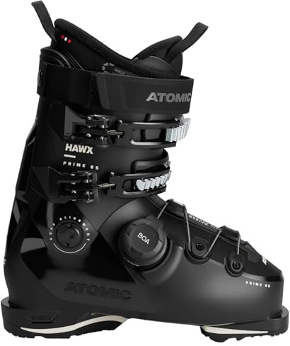 ATOMIC HAWX Prime 85 BOA W Skischuhe in Schwarz/Anthrazit - Größe 37.5/38 - Mittelbreite Ski-Boots mit 100 mm Passform & 85er-Flex - Hochwertige Ski-Schuhe mit präzisem BOA® Fit System
