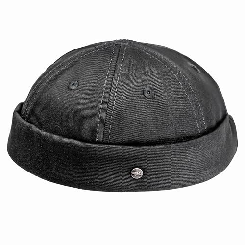 WEROR Dockercap Herren – Fischermütze Seemannsmütze Dockermütze - Mütze aus Baumwolle - Strickmütze – WEROR-450.1 (Dunkelgrau, Einheitsgröße)