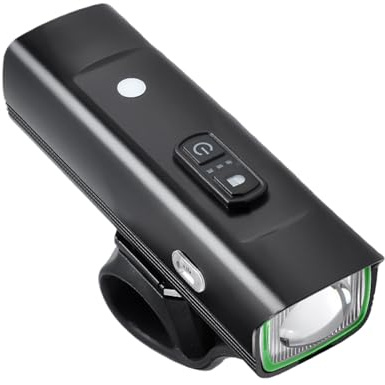 Luci per bici, fari per biciclette ad alta luminosità, set di riflettori per biciclette in lega di alluminio, design ricaricabile USB, costruzione resistente alle intemperie, per viaggi all'aperto