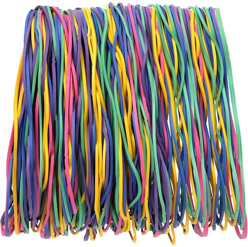 AMUU Bandes élastiques grandes 180 X 1,5 mm Multicolores Poids net 190 grammes Bandes élastiques de grande taille