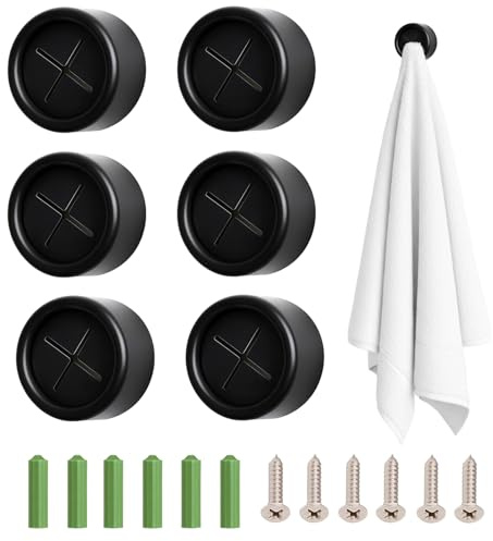 DtgEcd Tea Towel Holders, 6 Pack Kitchen Hacks Gadgets, Suction Towel Holder for Kitchens, Stick On Towel Holder, Smart Kitchen Gadgets, Tea Towel Hooks, Cozy Home Finds, 4.2 * 4.2 * 2.2cm