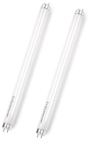 Xiao Ren Paquete De 2 Tubos Fluorescentes T8 De 15W, Tamaño 450 mm, Blanco Frío 4000K, Casquillo G13, Lámpara De Bajo Consumo, Luz De Emergencia De Bajo Consumo para Cocina, Baño, Armario Y Garaje