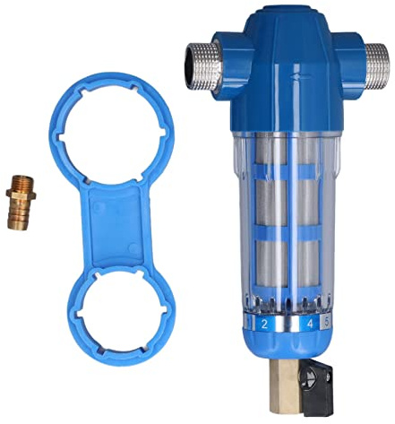 Filtro per l'acqua di controlavaggio Filtro per tubi per sedimenti G3/4 Filettatura esterna Staccabile in acciaio inossidabile Filtro per purificazione dell'acqua durevole per di