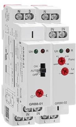 GRB8 Rail Twilight Switch Photoelectric Timer Light Sensor Relay AC110V-240V Auto ON Off(GRB8-01)