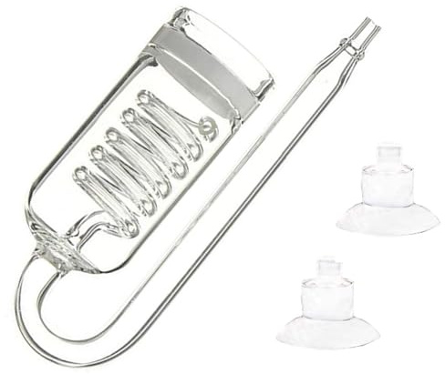 Huba Aquarium CO2-diffusor, hög transparent koldioxid reaktor raffinerare atomiser med sugkopp för levande växter