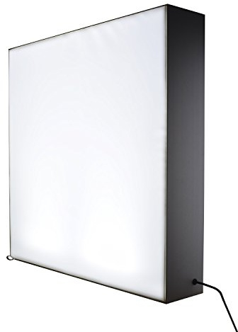 CAJA DE LUZ PERSONALIZABLE SQUARE 50X50CM 2 CARAS, LED, TEXTIL IMPRESO DECORACIÓN, CUADRO LUMINOSO, LAMPARA MESITA DE NOCHE