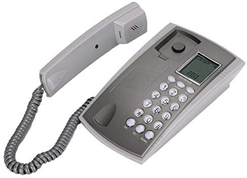 Landline Corded Telephone, kx-071 Gray Mute Wall Mount Desktop Fixed Wired Phone with Caller ID,for Home/Office/Hotel/Call Center