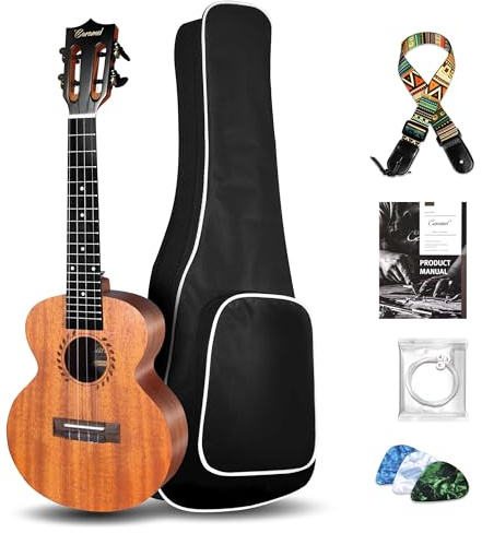 Caramel CAM48 Red African Mahogany 23 Concert Ukulele for Beginner