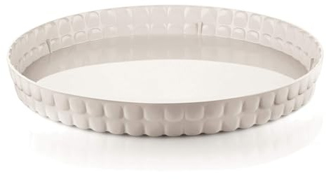 Guzzini - Tiffany, Vassoio Tondo - Bianco Latte, Ø 35,6 x h4 cm - 198901156