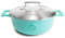 SAVEUR SELECTS Gusseiserne Kasserolle mit Edelstahldeckel, 3.7 L Volumen, Ø 25 cm, Emailliert, Spülmaschinenfest, geeignet für alle Herdarten, Backofenfest bis 260 °C, Induktionsgeeigneter Kochtopf