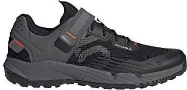 adidas Men's Five Ten Trailcross Clip-in Mountain Bike Shoes, Core Black/Grey Three/Red, 10 UK