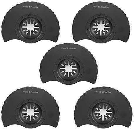 5 Hojas de Sierra Circular, Multiherramienta, Hojas de Media Luna, Hojas Oscilantes Semicirculares, Juego de Accesorios Multiherramienta Oscilante para Reparar Cortes