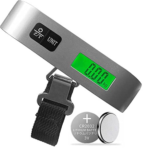 Gepäckwaage Digitale Kofferwaage Kofferwaage Tragbare Hängewaage für Koffer max,50kg / 110 lb,Hintergrundbeleuchtetes LCD-Display,Geeignet zum Wiegen von Gepäck, Küchenutensilien, Angeln