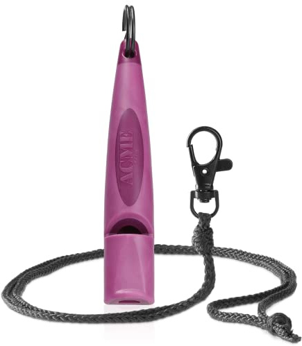 ACME Silbato para Perros n.º 210,5 (actualización de 2023) con Banda de Silbato en Color Negro Mate | Alpha | Ideal para la devolución de Llamada | Gran Alcance | frecuencia estandarizada (Morado)