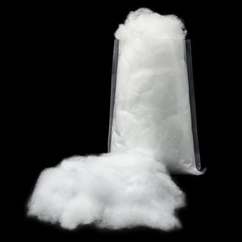 Christmas Fake Snow Decoration, Fluffy Fiber Artificial Snow Indoor White Fakes Snow Decor for Christmas Tree Flocking Village Crafts Winter Wonderland Nativity Xmas Display Decoration(5.64oz)