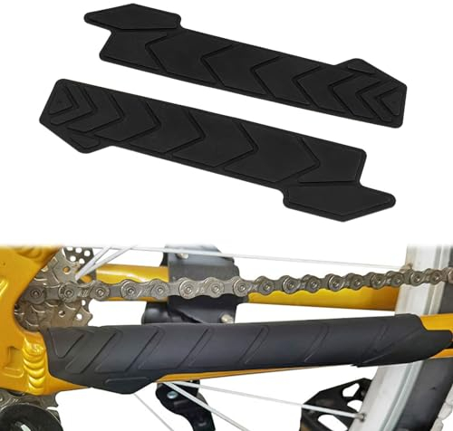 Feliciay 2 Stück Fahrrad Kettenstrebenschutz,Protector Kettenstrebenschutz,Fahrradzubehör,Silikon Kettenstreben-Rahmenschutz schützt,sicherer Schutz vor Kratzer & Beschädigungen