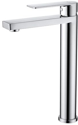 Decaura Waschtischarmatur chrom Hoch Wasserhahn Bad Badezimmer Armatur Edelstahl Einhebelmischer Mischbatterie mit Auslaufhöhe 250 mm für Aufsatzwaschbecken