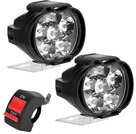 Faro del motociclo Universale 6 LED Faretti Ausiliari Anteriore Fendinebbia con Interruttore 2 PZ Auto Attrezzature Auto