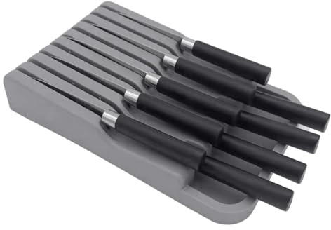 Organizador de cuchillos - Inserto del organizador del cajón del cortador - Soporte para cuchillos, inserto organizador de cajones, organizador de para cubiertos, bandeja organizadora de cajone
