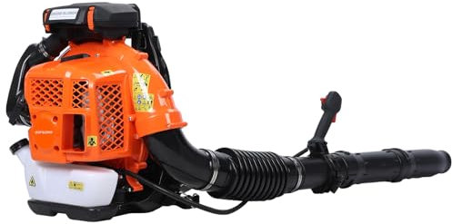 locwanot Soplador de hojas de gasolina, mochila de 80 cc, sopladores de hojas de gas, hasta 900 CFM, sopladores de jardín de polvo, potente soplador de gasolina con mochila ABS para cuidado del césped