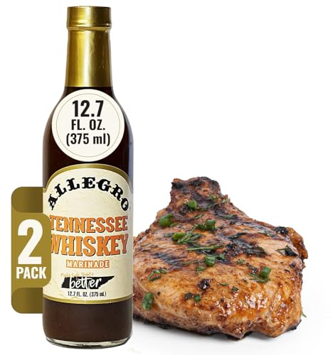 ALLEGRO - The Marinate Everything Marinades | Perfect Marinades for Meat & Veggies | Marinade for Grilling, Roasting & Cooking | Kosher & Gluten Free | 12.7 Oz (Pack of 2) - Tennessee Whiskey
