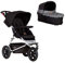 Ausstellungsstück Mountain Buggy Urban Jungle in der Farbe black + Babywanne in der Farbe graphite