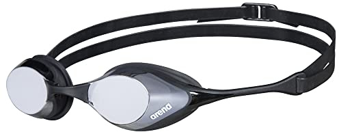 arena Cobra Original Swipe Mirror Unisex-Wettkampfbrille für Erwachsene, Schwimmbrille mit Verspiegelten Gläsern, Anti-Beschlag, UV-Schutz, 4 Austauschbare Nasenstege