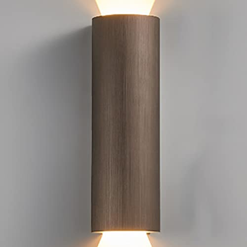 Ppeivcd Cylindrical 12W LED Wall Lamp Aluminum Downlight Indoor Cylinder Wall Sconce Modern Simple Wall Mounted Light Bedroom Living Room Wall Lantern (Warm Light 3000K)