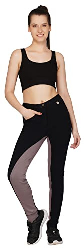 Avon Equine Pantalon d'équitation pour femmes en coton/lycra avec poche avant, Jodhpurs doux et extensibles bicolores, 66
