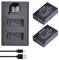 Batmax 2 Pack 1040mAh LP-E17 Replacement Battery and Dual USB Charger with Type C port for Canon Rebel SL2,T6i,T6s,EOS M3,M5,M6,EOS 750D,EOS 200D,EOS R10,EOS 760D,EOS 8000D,EOS Kiss X8i