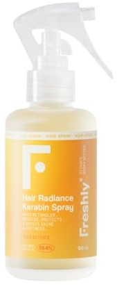 Freshly - Termoprotettore per Capelli – con Cheratina Vegetale Senza Siliconi – Spray Districante per Tutti i Tipi di Capelli – Lucentezza e Idratazione Capillare - Formula Naturale 99,4% – 200 ml