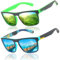LEDING&BEST Sunglasses Polarised for Men Women Cool Fishing Driving Hiking Ultralight Unisex Classic Vintage Style Ultralight Shades Trave sun glasses UV Protection