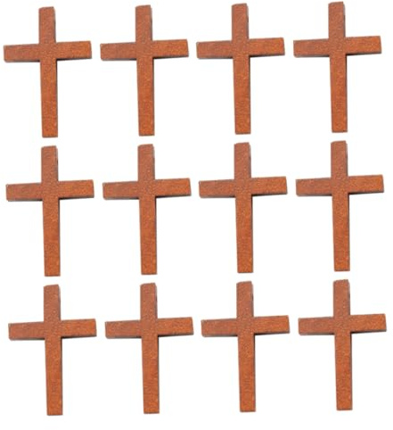 RORPOIR 50 Pcs Cruz de Madera Colgante Cruz Pequeñas Cruces de Madera para Pulseras Collares Llaveros Decoración de Manualidades Dijes para Joyería Adorno para Bolso