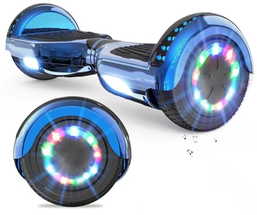 VOUUK Hoberboard 6,5-Zoll-Hoverboard mit zwei Rädern, Mit Bluetooth-Lautsprecher, Mit LED-Lichtern Geeignet für Kinder und Erwachsene