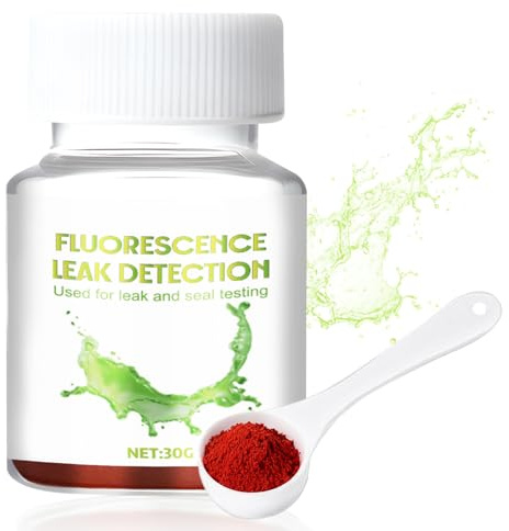AllisWay Tinte para Fugas de Agua, Fluoresceína Detector de Fugas de Agua Tinte Trazador para Detección de Fugas, Detector Fluorescente, Piscinas, SPA, Fontanería