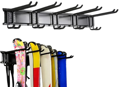 syayw Ganci Per Garage - Supporti Montaggio A Parete Carichi Pesanti Da 6 Pezzi | Di Archiviazione Multiuso Capannone Seminterrato Officina Giardino Cortile Scaletta Biciclette Strumenti Sedie Organ