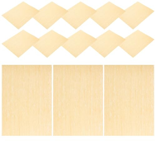 CLISPEED 15 Pièces Matériaux pour Modèles D’Architecture, Accessoires de Diorama en Bois, 15 Feuilles, Revêtement de Sol Miniature, pour Table de Sable et Maison Miniature, Aspect