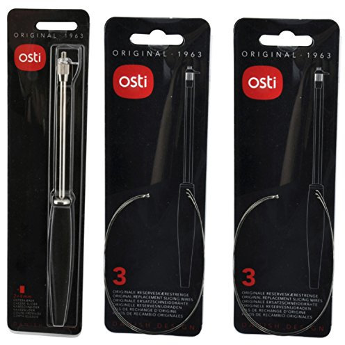 Osti Käseschneider schwarz + 6 Ersatzdrähte