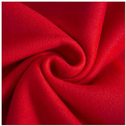 Russo Tessuti Tessuto Pail Pile Plaid Copertine Cuscini Creazioni Decorazione Natale 50 x 140 cm-Rosso