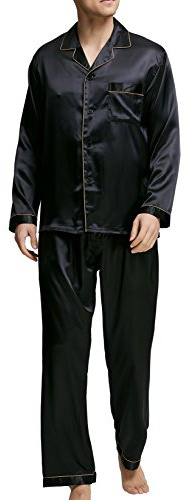 Conjunto de pijama de satén para hombre
