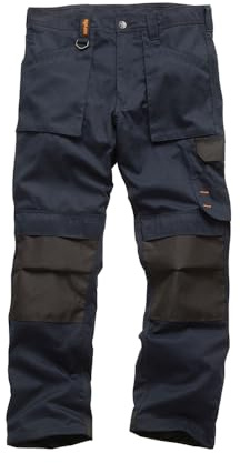 Scruffs Men's Worker Workwear Trousers, Navy, 34W Long UK