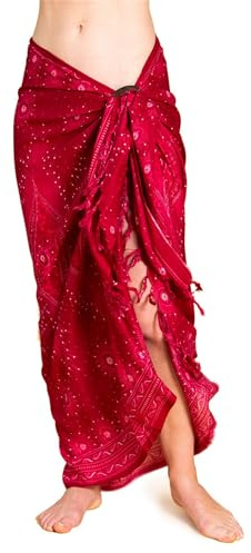 PANASIAM Sarong Peacock V22 fuchsia, 190x113cm