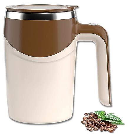FOXNSK Self Stirring Mug, 380ML Automatic Magnetic Stirring Coffee Mug Self Mixing Coffee Mug Magnetic Stirring Cup Rotating Home Office Travel Mixing Cup Suitable for Coffee/Milk/Hot Chocolat