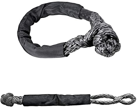TOTMOX 2 corde di traino con grillo morbido per ATV Truck Marine, cinghie di recupero esterno monopezzo, nero/rosso/verde/arancione/blu