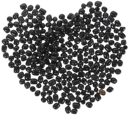 VILLFUL Galets De Verre pour Aquarium Gravier Décoratif 1 Paquet Pierres De Rivière Noires pour Vase