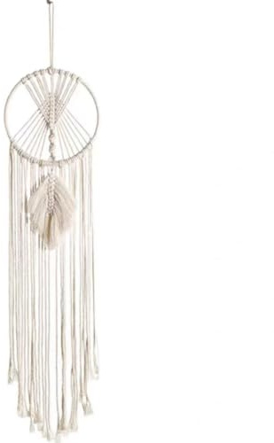 ALMLWIAJ Attrape-rêves Soleil Lune étoile macramé décoration Murale bohème tissé bohème Chic décoration Murale pour Chambre de Fille décoration Appartement Artisanat Cadeau (TAIYAN) (la Lune)