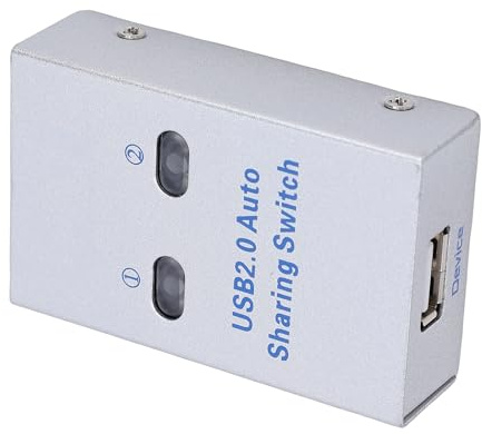 MENDUNER Auto Printer Sharing Adapter USB 2.0 |3 Methods Switch för 2 Datorer - Programvara, Snabbtangent, Manual