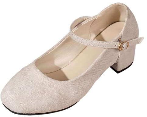 Zapatos de baile clásicos para mujer, zapatos de baile para boda, elegantes bailarinas con hebilla zapatos de tacón tradicionales para uso diario jeans